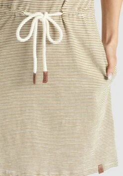 Khujo Jerseyjurken Jurk ANNEMARIE Dames Beige / Wit -Khujo 02779e2d19bd6c41c975d84c4ba81896