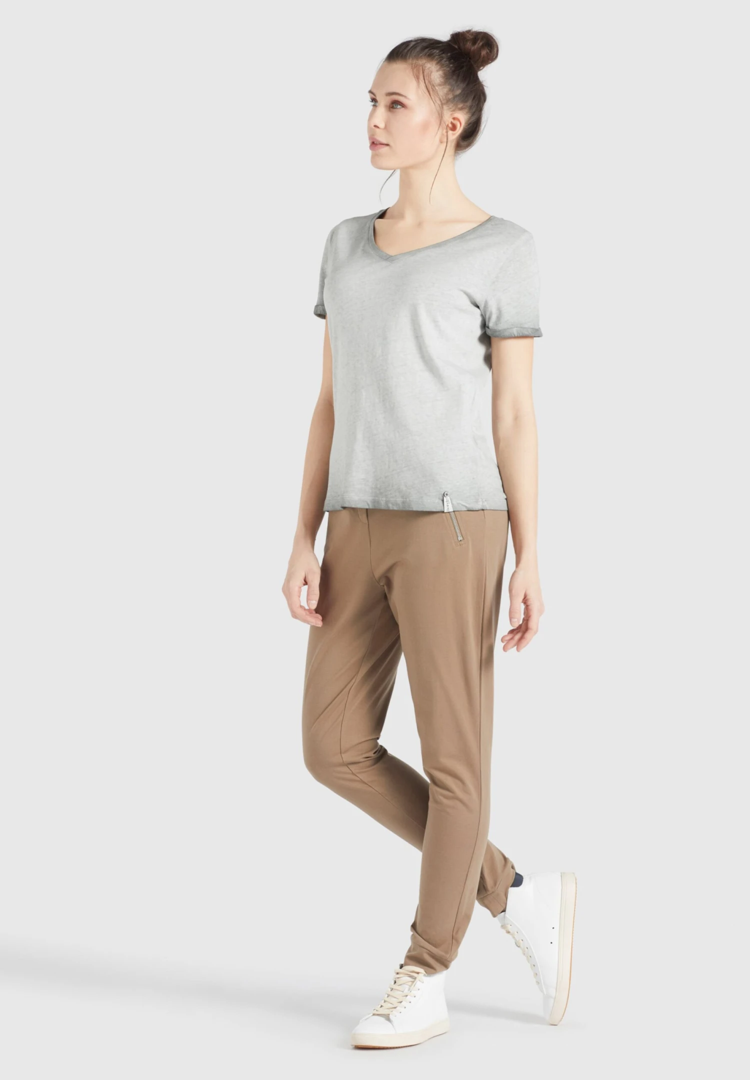 Khujo T-shirts Shirt Baru Dames Grijs 3 Khujo T-shirts Shirt Baru Dames Grijs - Afbeelding 2