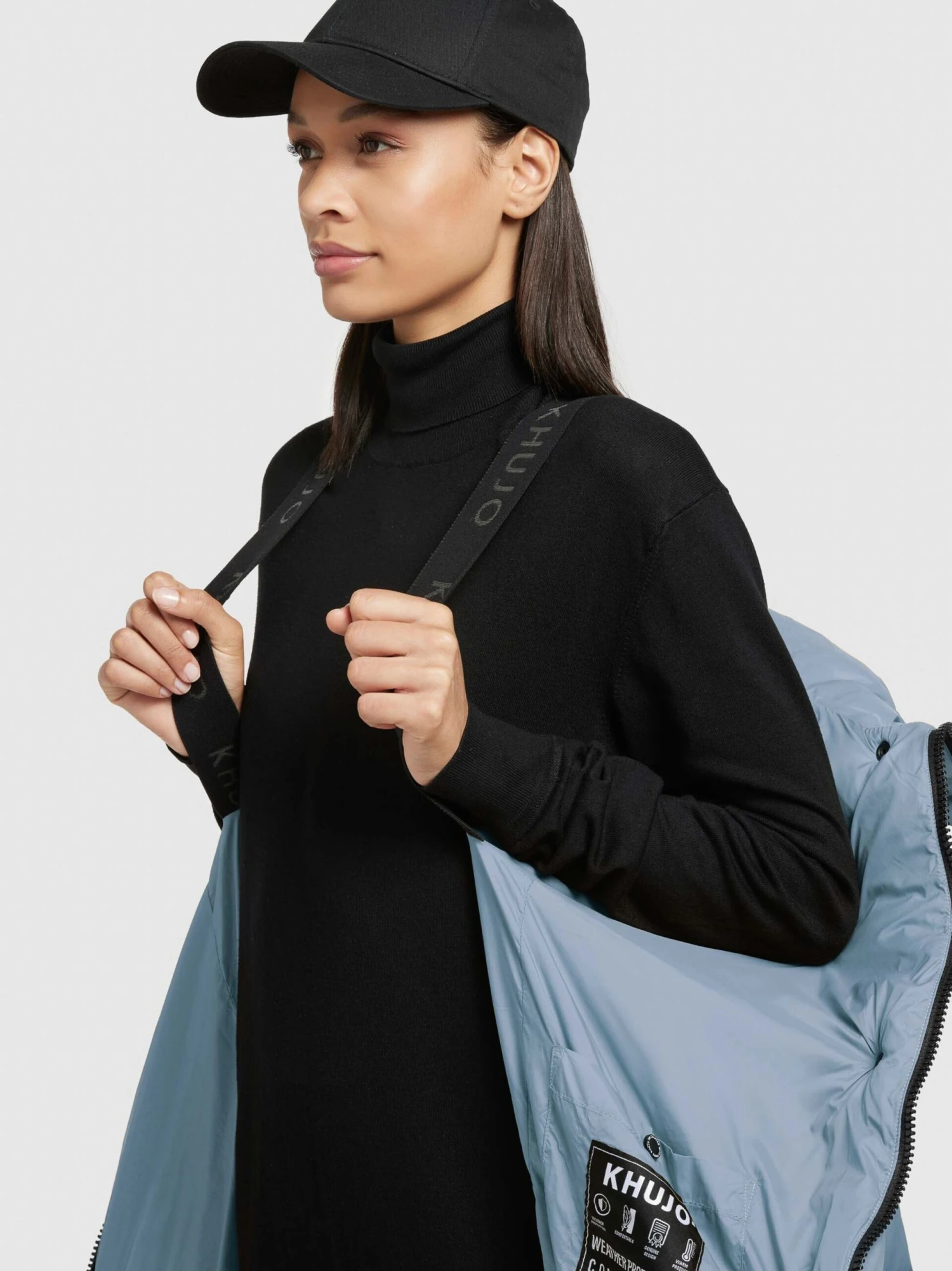 Khujo Wintermantels Wintermantel Dames Lichtblauw 9 Khujo Wintermantels Wintermantel Dames Lichtblauw - Afbeelding 7