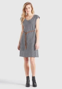 Khujo Jerseyjurken Jurk Leifa Dames Blauw -Khujo 0f02288067b386eb0c852f77a8da2683