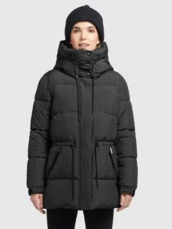 Khujo Winterjassen Winterjas Leviani Dames Zwart -Khujo 101d7e7d90796c13f4c4a65a557b131d