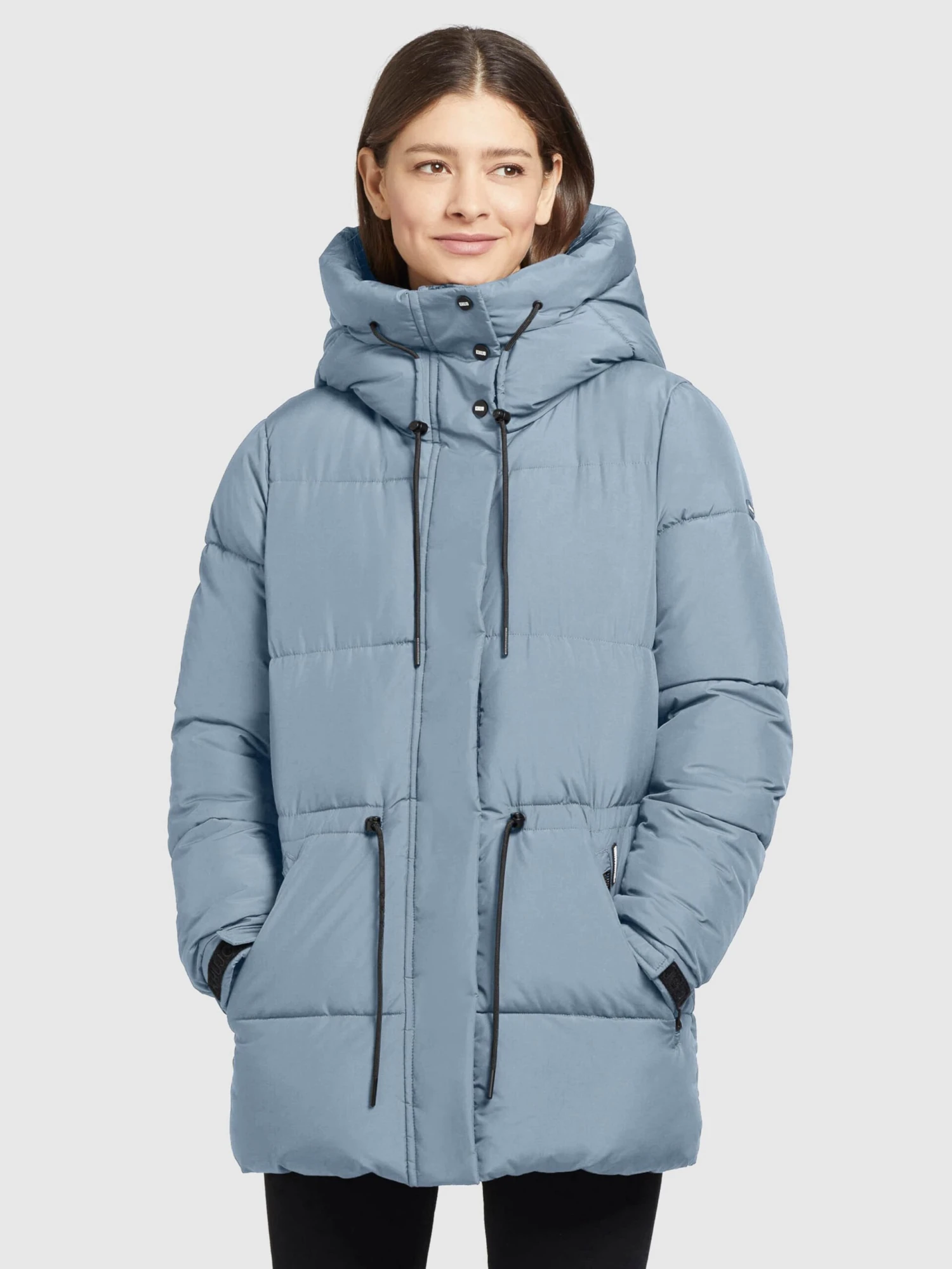 Khujo Winterjassen Winterjas Leviani2 Dames Duifblauw 4 Khujo Winterjassen Winterjas Leviani2 Dames Duifblauw - Afbeelding 2