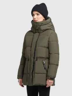 Khujo Winterjassen Winterjas Leviani Dames Donkergroen -Khujo 1ab3ff951628ecdf8230aaa243d2ca7e
