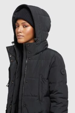 Khujo Wintermantels Wintermantel Kleo Dames Zwart -Khujo 1b313ef43bc2d976dcc34150f489446c