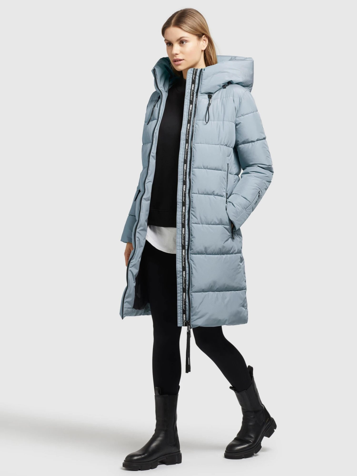 Khujo Wintermantels Wintermantel Jilias Dames Opaal 8 Khujo Wintermantels Wintermantel Jilias Dames Opaal - Afbeelding 6