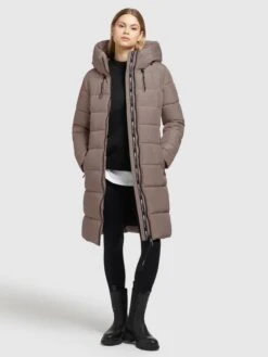 Khujo Wintermantels Wintermantel Jilias 3 Dames Bruin -Khujo 24706eff48e32f3514878c7c744c5038
