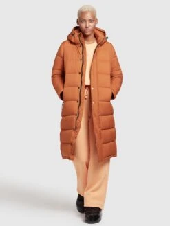 Khujo Wintermantels Wintermantel Corinna Dames Cognac -Khujo 26639f8fd63964382655debe3a6d5880