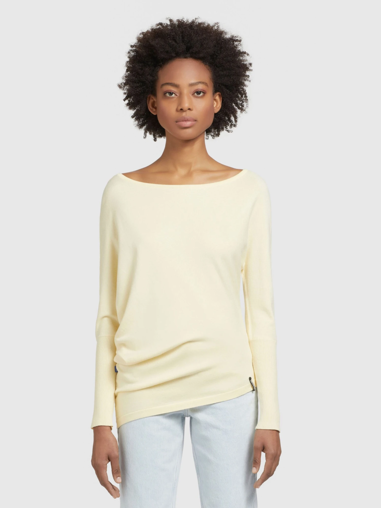 Khujo Fijngebreide Truien Trui Shea Dames Lichtgeel 4 Khujo Fijngebreide Truien Trui Shea Dames Lichtgeel - Afbeelding 2