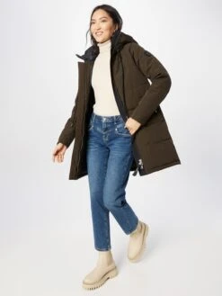 Khujo Wintermantels Wintermantel Cloren Dames Olijfgroen -Khujo 35315ad2c97d28a319682e9c3e8ebb20