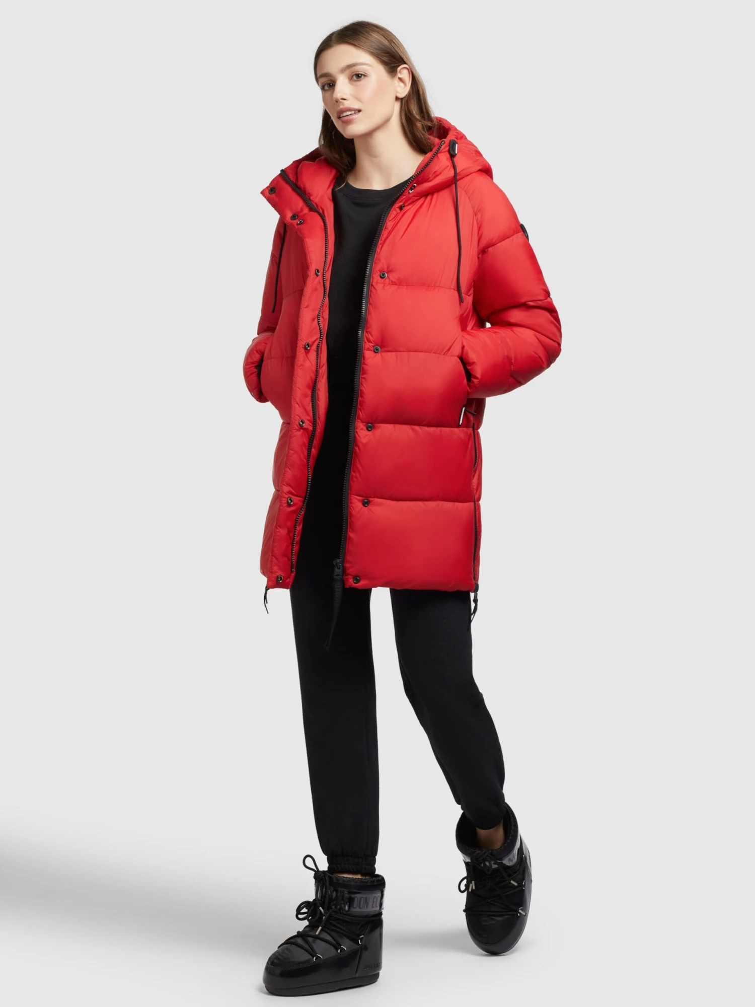 Khujo Winterjassen Winterjas Franee Dames Rood 8 Khujo Winterjassen Winterjas Franee Dames Rood - Afbeelding 6