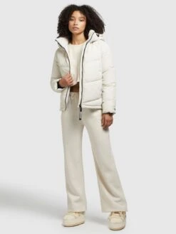 Khujo Winterjassen Winterjas Monty 2 Dames Offwhite -Khujo 489408531406687b57281ca60f291c14