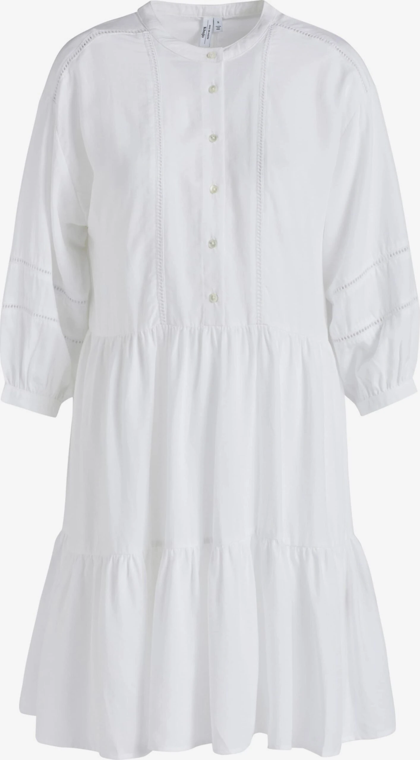 Khujo Blousejurken Blousejurk Crepes Dames Wit 3 Khujo Blousejurken Blousejurk Crepes Dames Wit