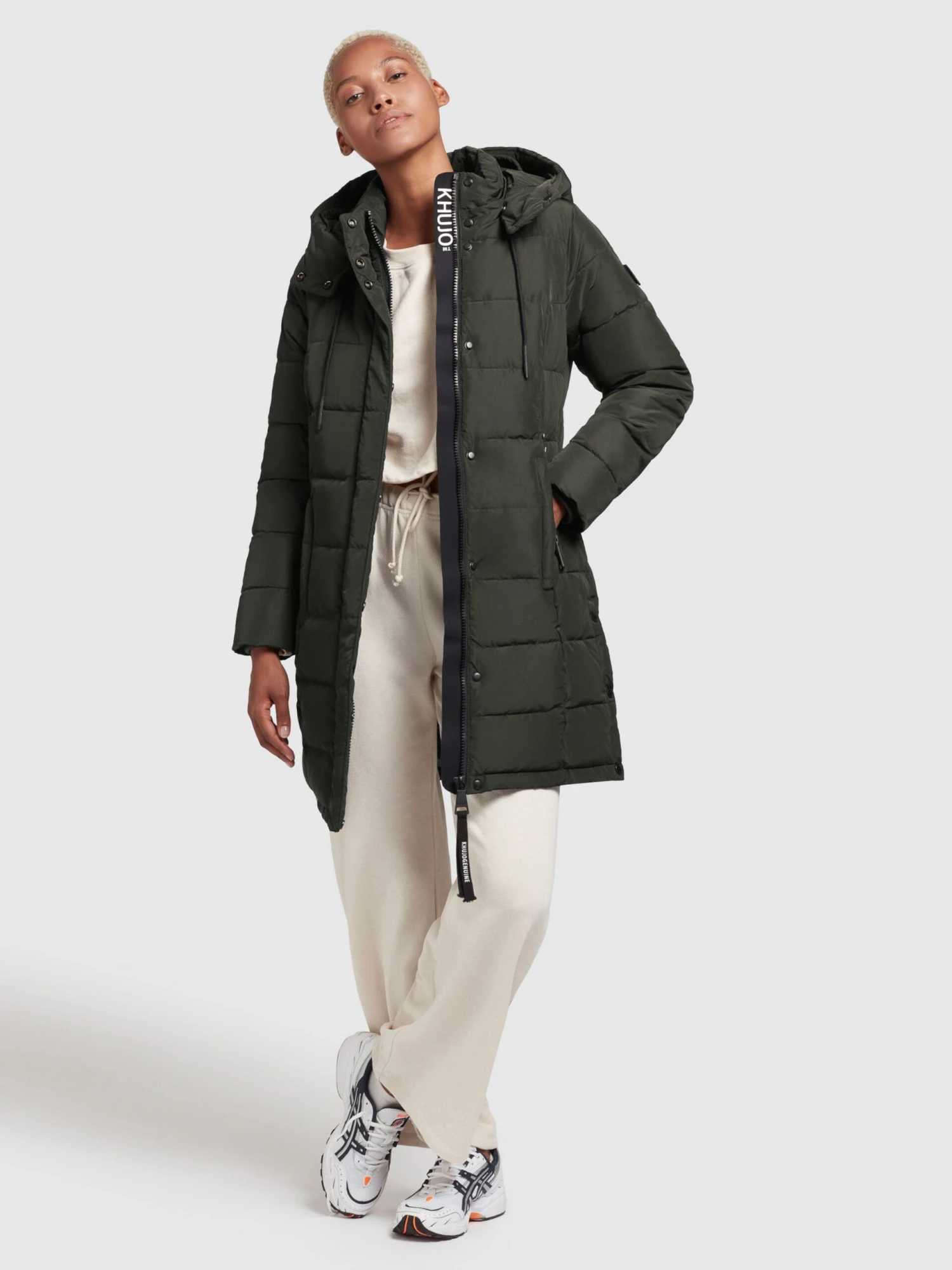 Khujo Korte Mantels Wintermantel Cups Dames Donkergroen 8 Khujo Korte Mantels Wintermantel Cups Dames Donkergroen - Afbeelding 6