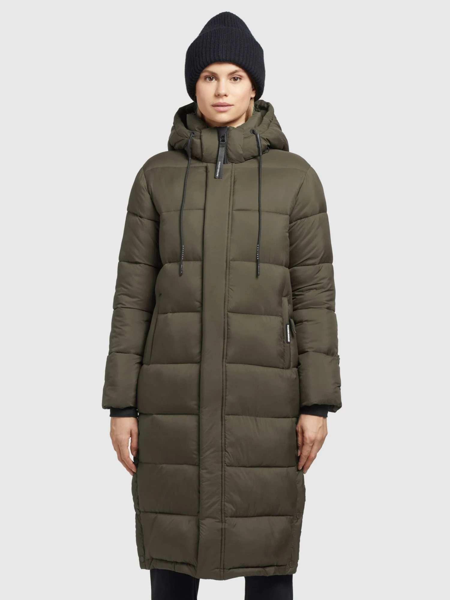 Khujo Wintermantels Wintermantel Julina Dames Kaki 4 Khujo Wintermantels Wintermantel Julina Dames Kaki - Afbeelding 2