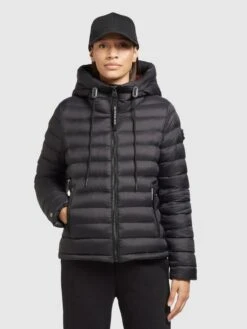 Khujo Winterjassen Winterjas Lovina Dames Zwart -Khujo 5ff4a2a99b68df4bf7c954d000302a49