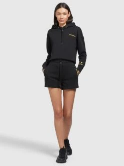 Khujo Shorts Regular Broek Dames Zwart -Khujo 5ffc896e9e0cb4f7d1ab306df648e302