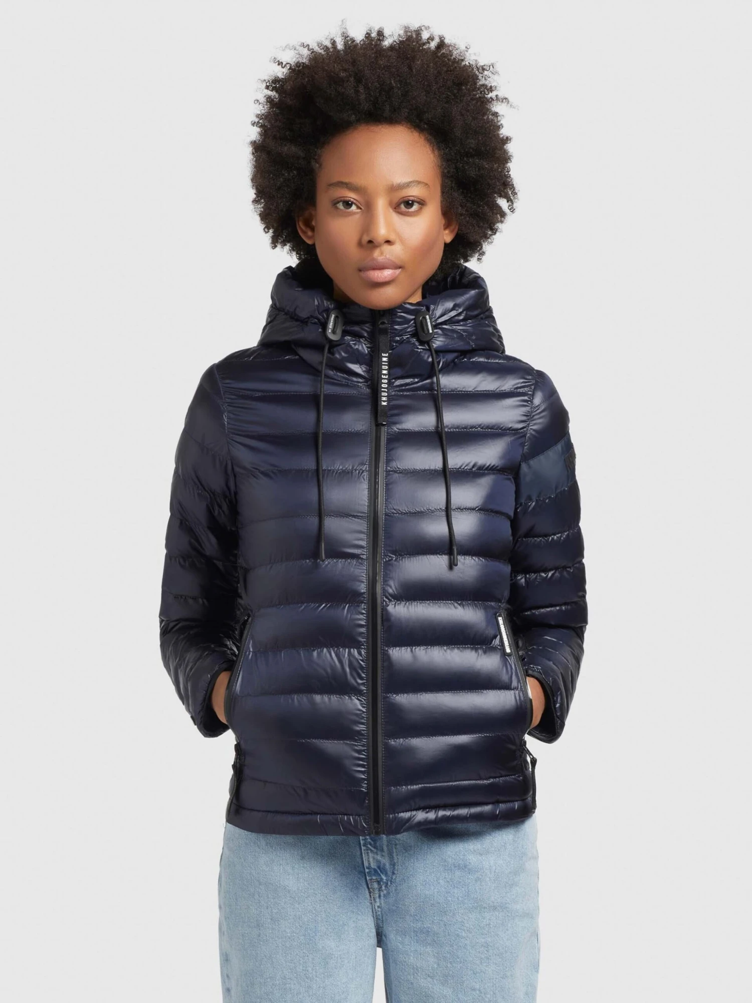 Khujo Tussenjassen Tussenjas Lovina Dames Donkerblauw 4 Khujo Tussenjassen Tussenjas Lovina Dames Donkerblauw - Afbeelding 2