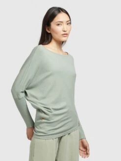 Khujo Fijngebreide Truien Trui Shea Dames Mintgroen -Khujo 74b1200e054095fe4ae5329117a01d59