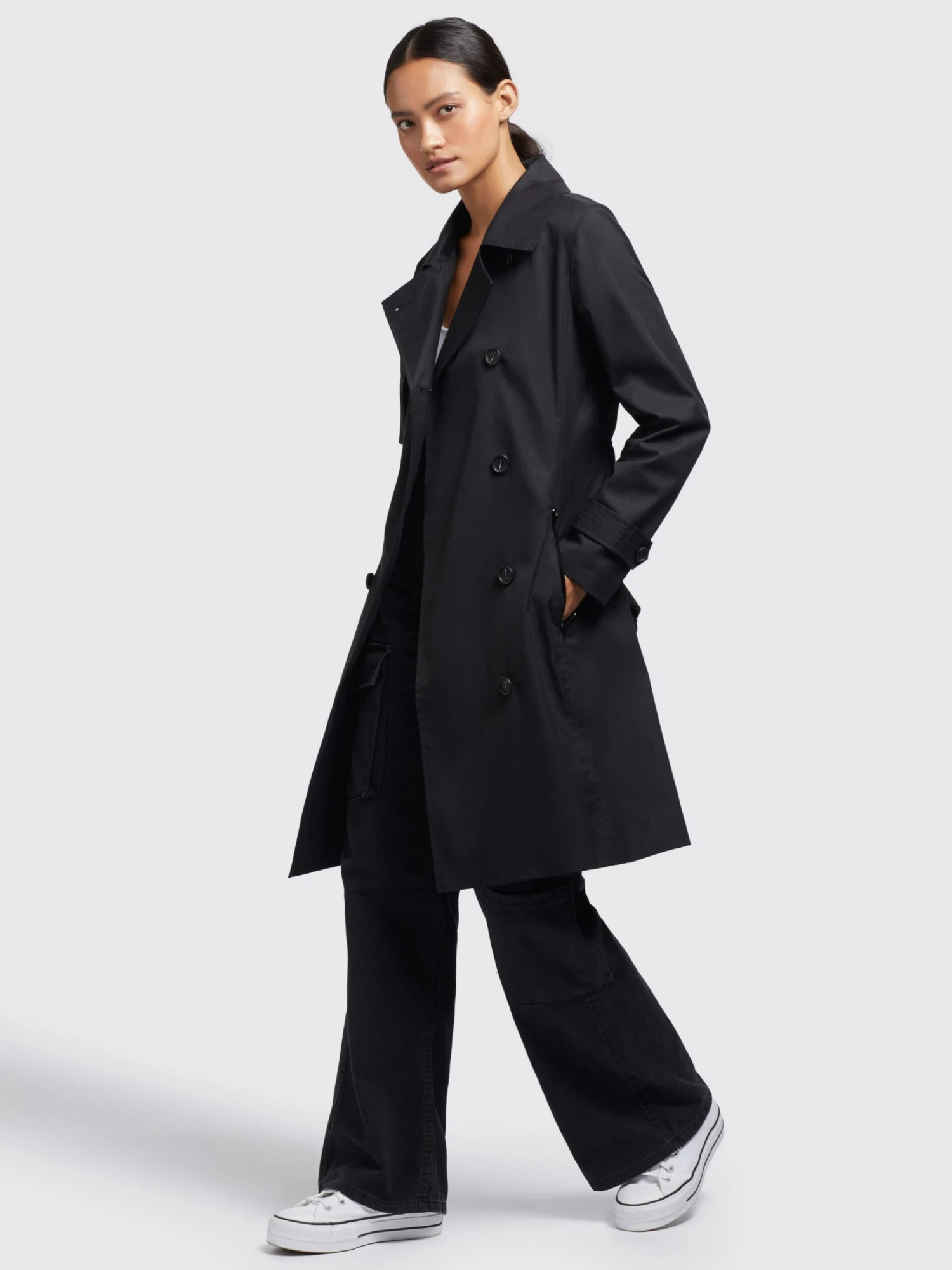 Khujo Trenchcoats Tussenmantel Sarina Dames Zwart 5 Khujo Trenchcoats Tussenmantel Sarina Dames Zwart - Afbeelding 3