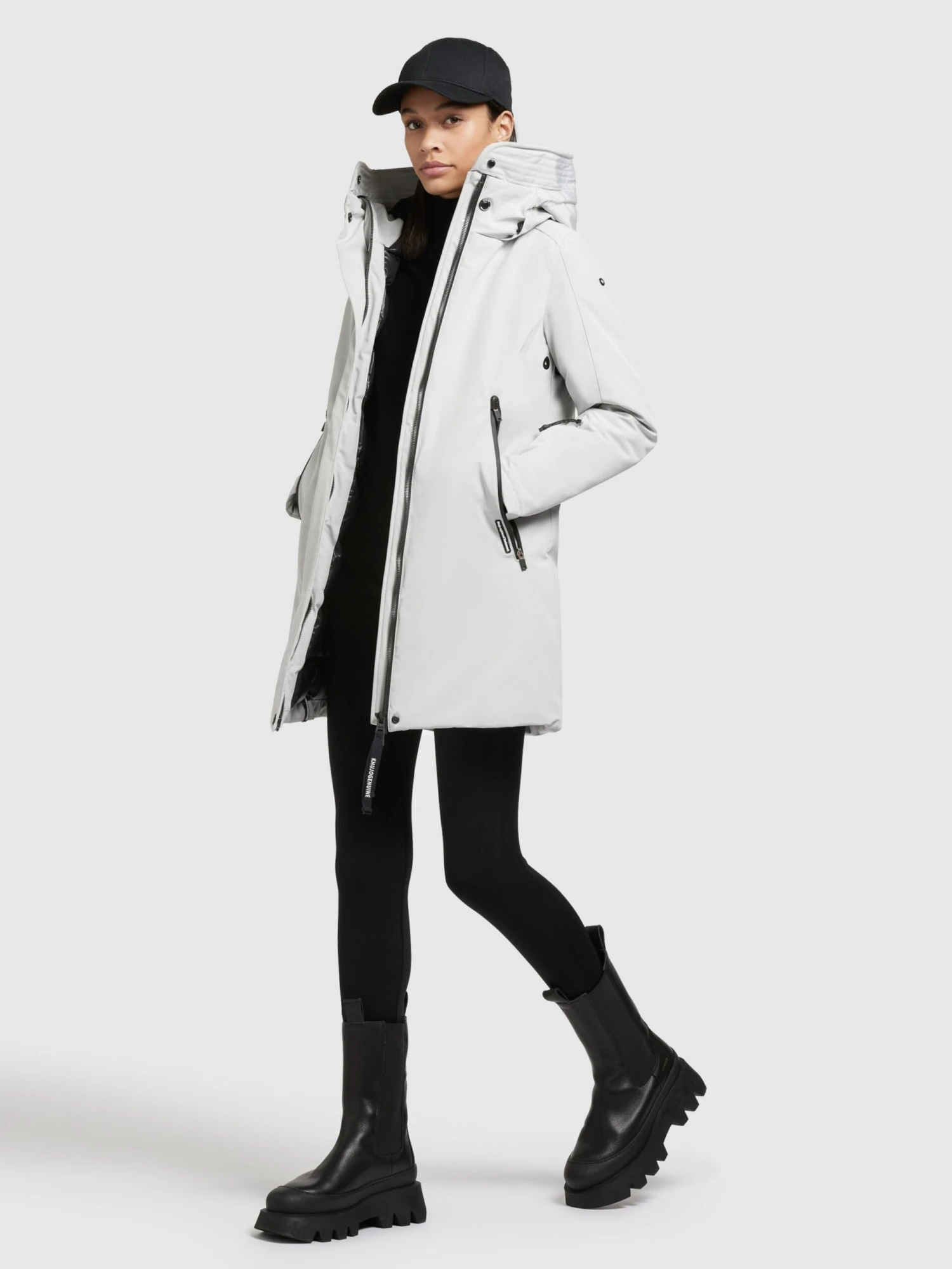 Khujo Winterjassen Winterjas Viona 3 Dames Lichtgrijs 5 Khujo Winterjassen Winterjas Viona 3 Dames Lichtgrijs - Afbeelding 3