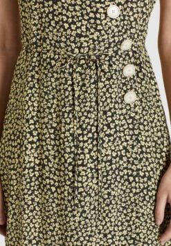 Khujo Blousejurken Blousejurk Porgy Dames Pasteelgeel / Zwart -Khujo 7955cee76a36ad88910e3d6379ba4936