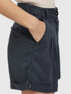 Khujo Shorts Loosefit Bandplooibroek Elida Dames Donkerblauw -Khujo 799c2ca8d8adc10345077decb231ca09