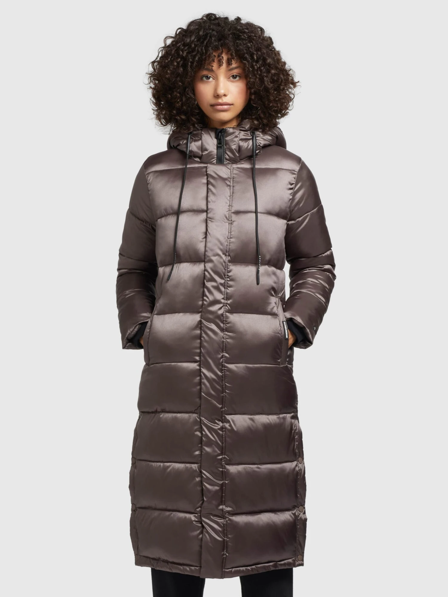 Khujo Wintermantels Wintermantel Julina Dames Taupe 4 Khujo Wintermantels Wintermantel Julina Dames Taupe - Afbeelding 2