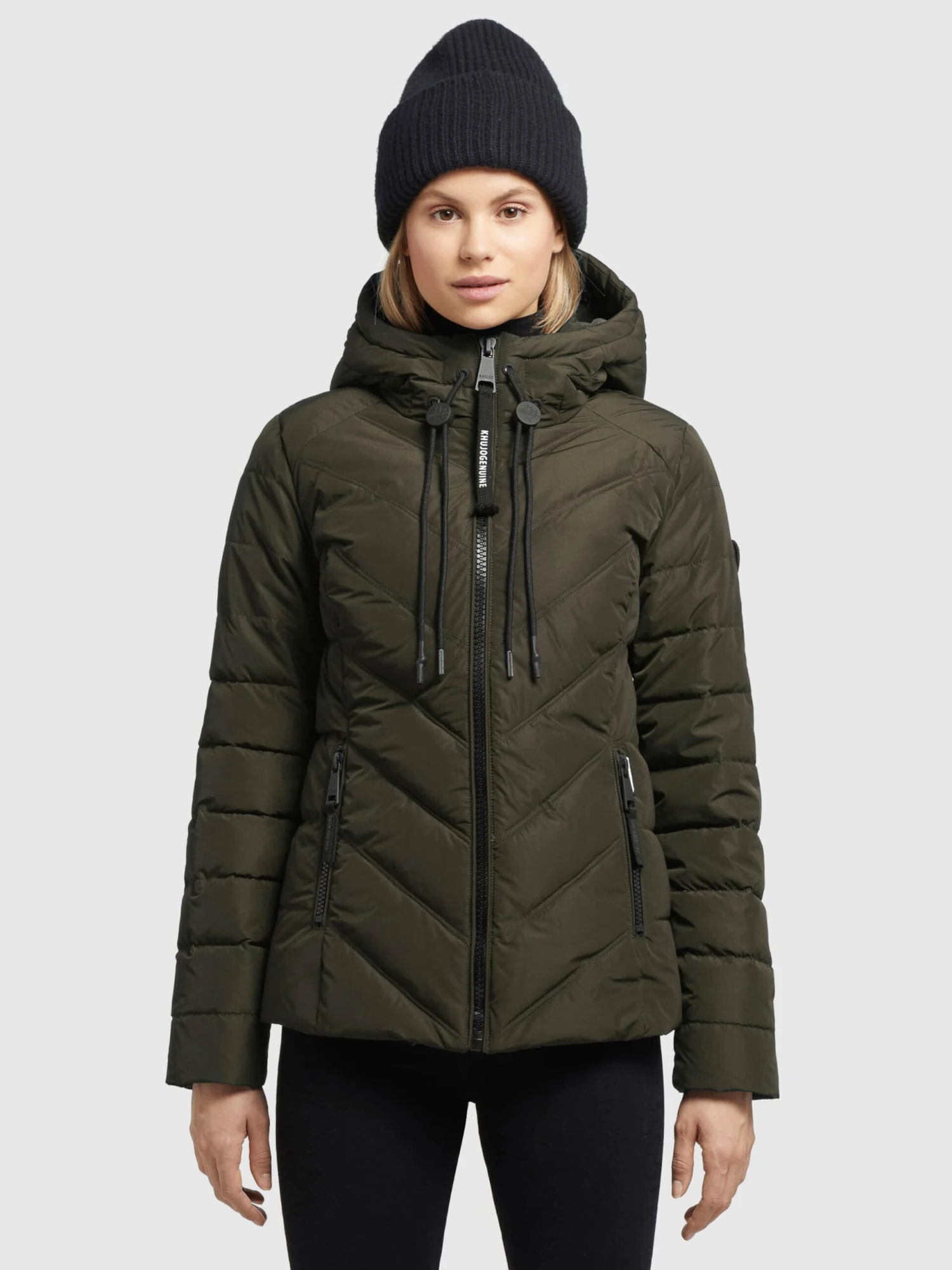 Khujo Tussenjassen Tussenjas Stern Dames Kaki 4 Khujo Tussenjassen Tussenjas Stern Dames Kaki - Afbeelding 2