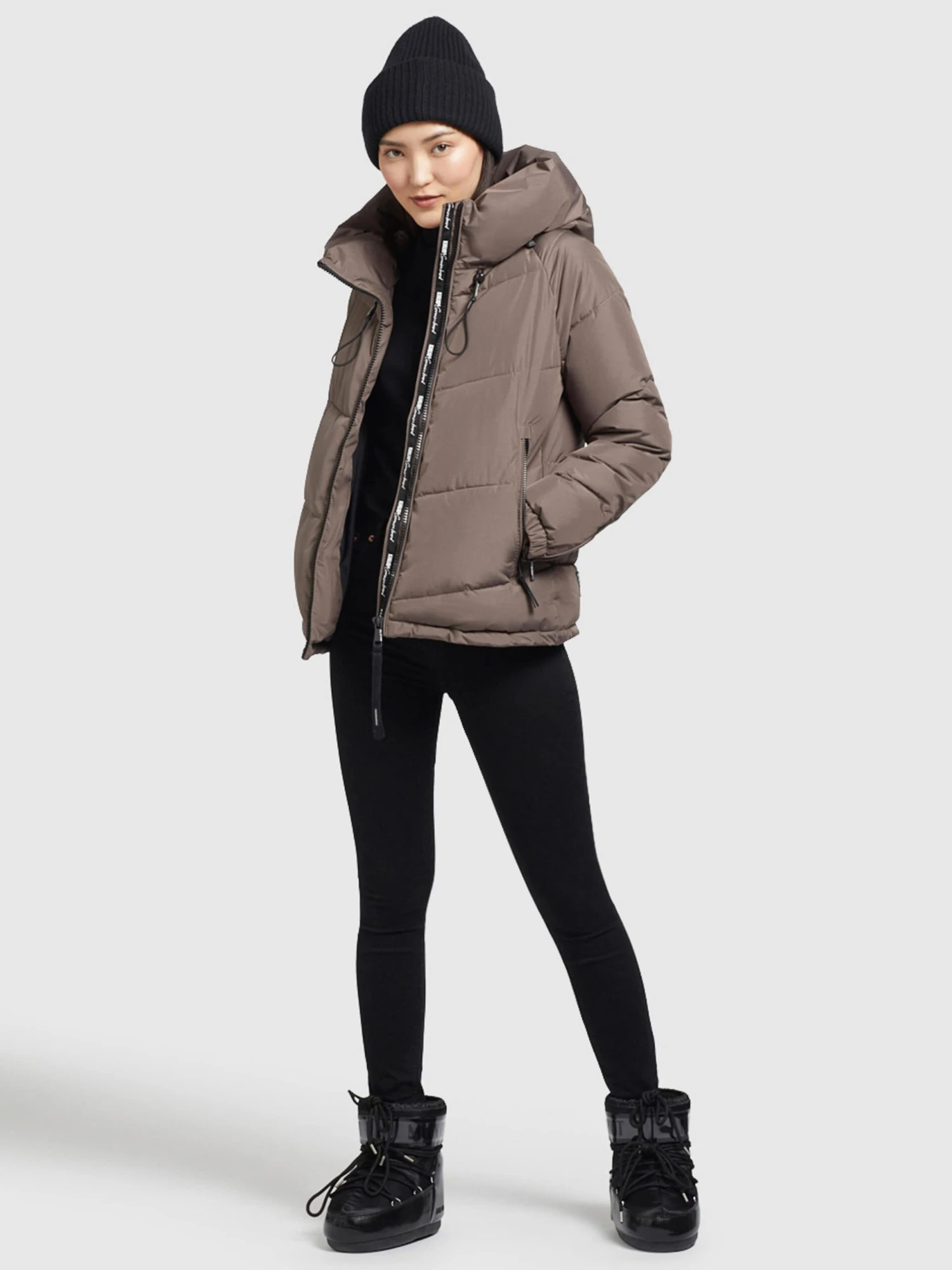 Khujo Winterjassen Winterjas Esila Dames Mokka 4 Khujo Winterjassen Winterjas Esila Dames Mokka - Afbeelding 2