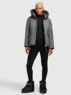 Khujo Winterjassen Winterjas Japura 2 Dames Kaki -Khujo 86956527b954a0dcb6d38f602e424de0