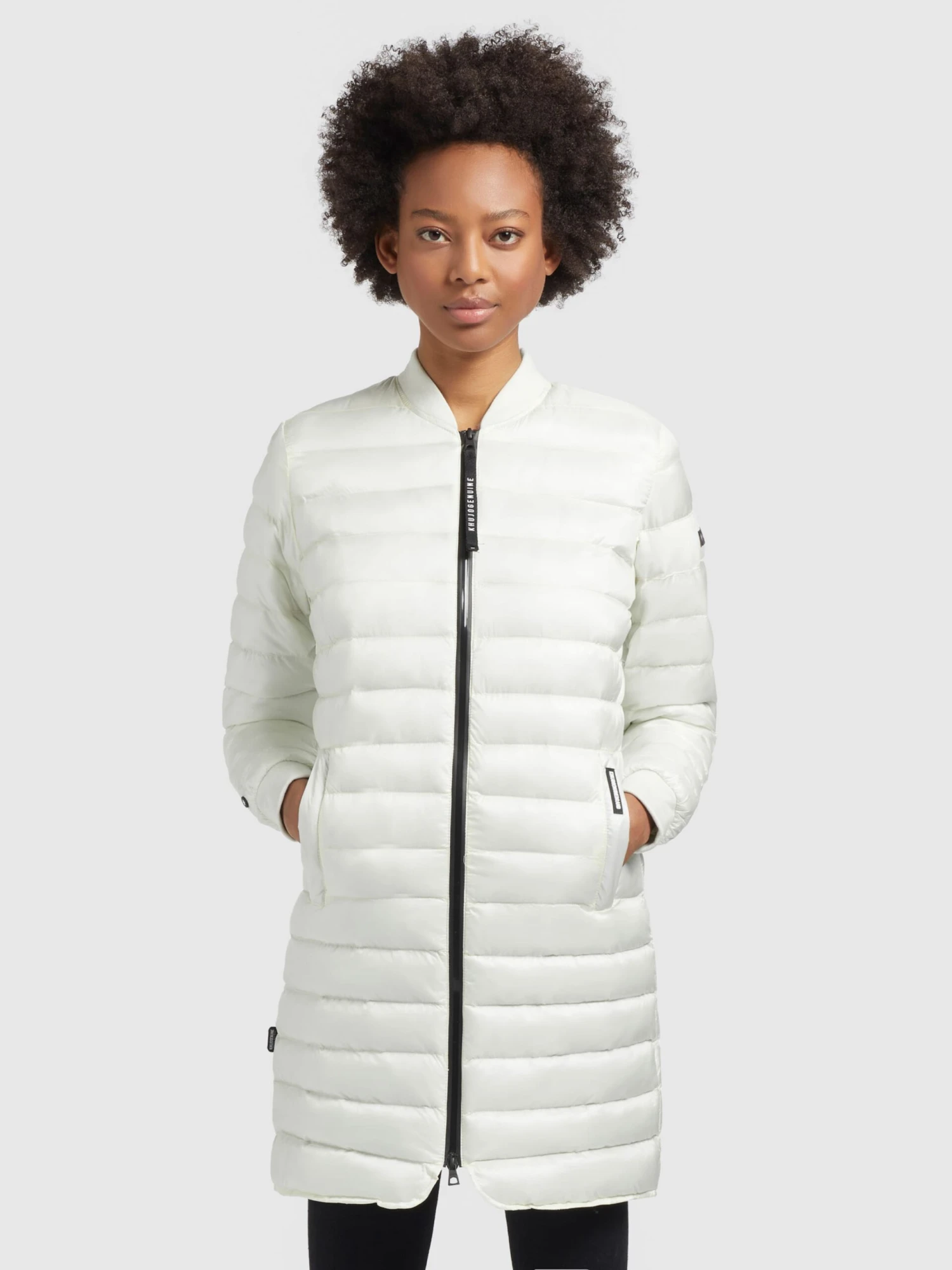 Khujo Winterjassen Winterjas Greta Dames Wit 4 Khujo Winterjassen Winterjas Greta Dames Wit - Afbeelding 2