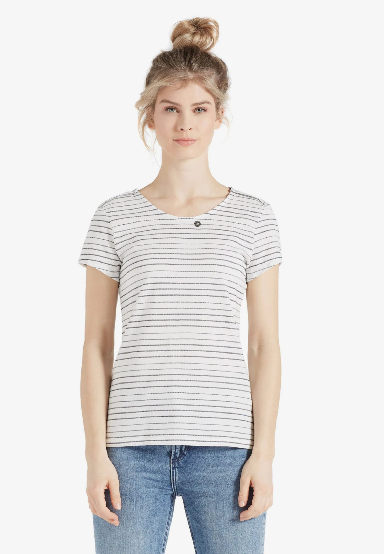 Khujo T-shirts Shirt Rafaela Dames Wit 4 Khujo T-shirts Shirt Rafaela Dames Wit - Afbeelding 2