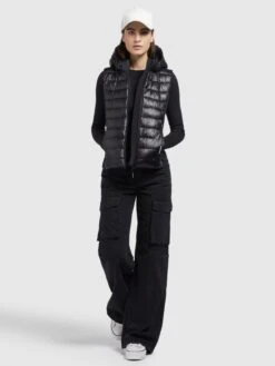 Khujo Bodywarmers Bodywarmer Fabia Dames Zwart -Khujo 97a13676eec2b38eb97c5853a45c4ec5