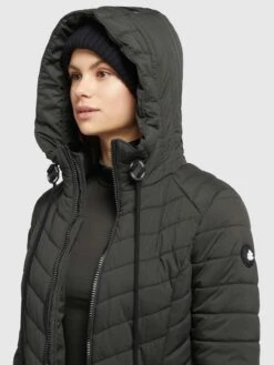 Khujo Wintermantels Wintermantel Nita Dames Kaki -Khujo 993fee77998efc3d8495517a4ca6468e