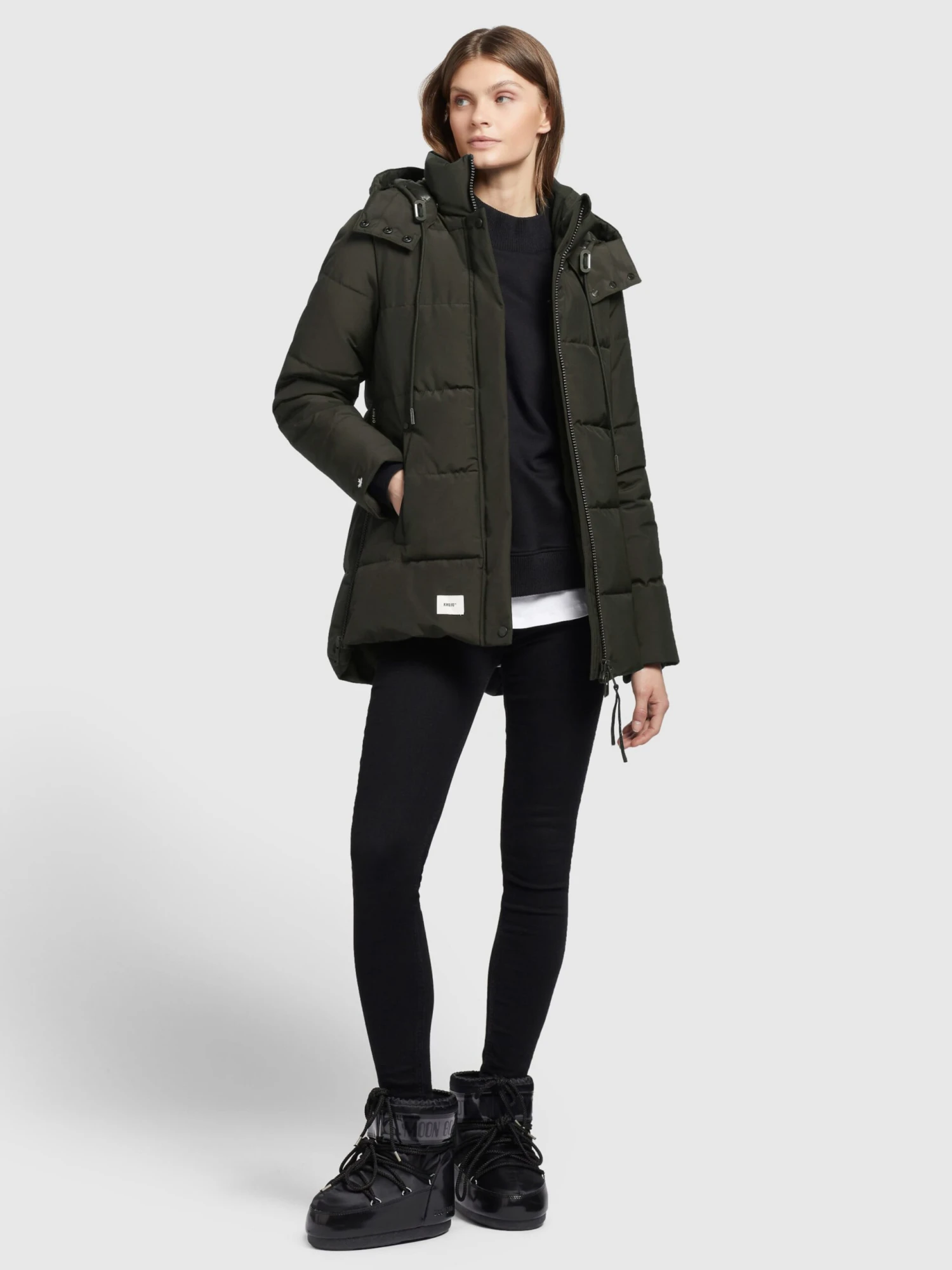 Khujo Winterjassen Winterjas Eunice Dames Olijfgroen 5 Khujo Winterjassen Winterjas Eunice Dames Olijfgroen - Afbeelding 3