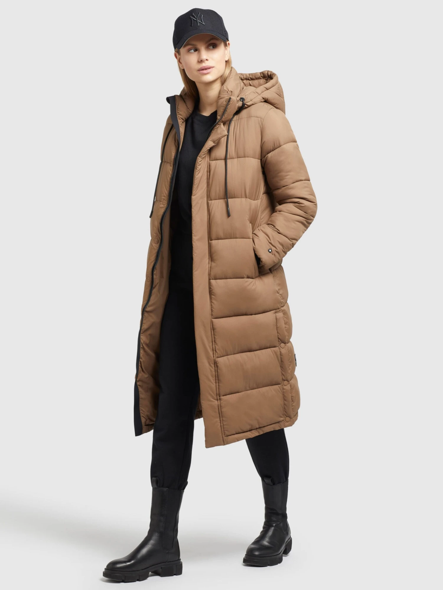 Khujo Wintermantels Wintermantel Julina Dames Lichtbruin 8 Khujo Wintermantels Wintermantel Julina Dames Lichtbruin - Afbeelding 6