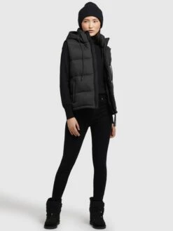 Khujo Bodywarmers Bodywarmer Eden Dames Zwart -Khujo 9babb3bb71c02a2024f7ad3bde333eaa