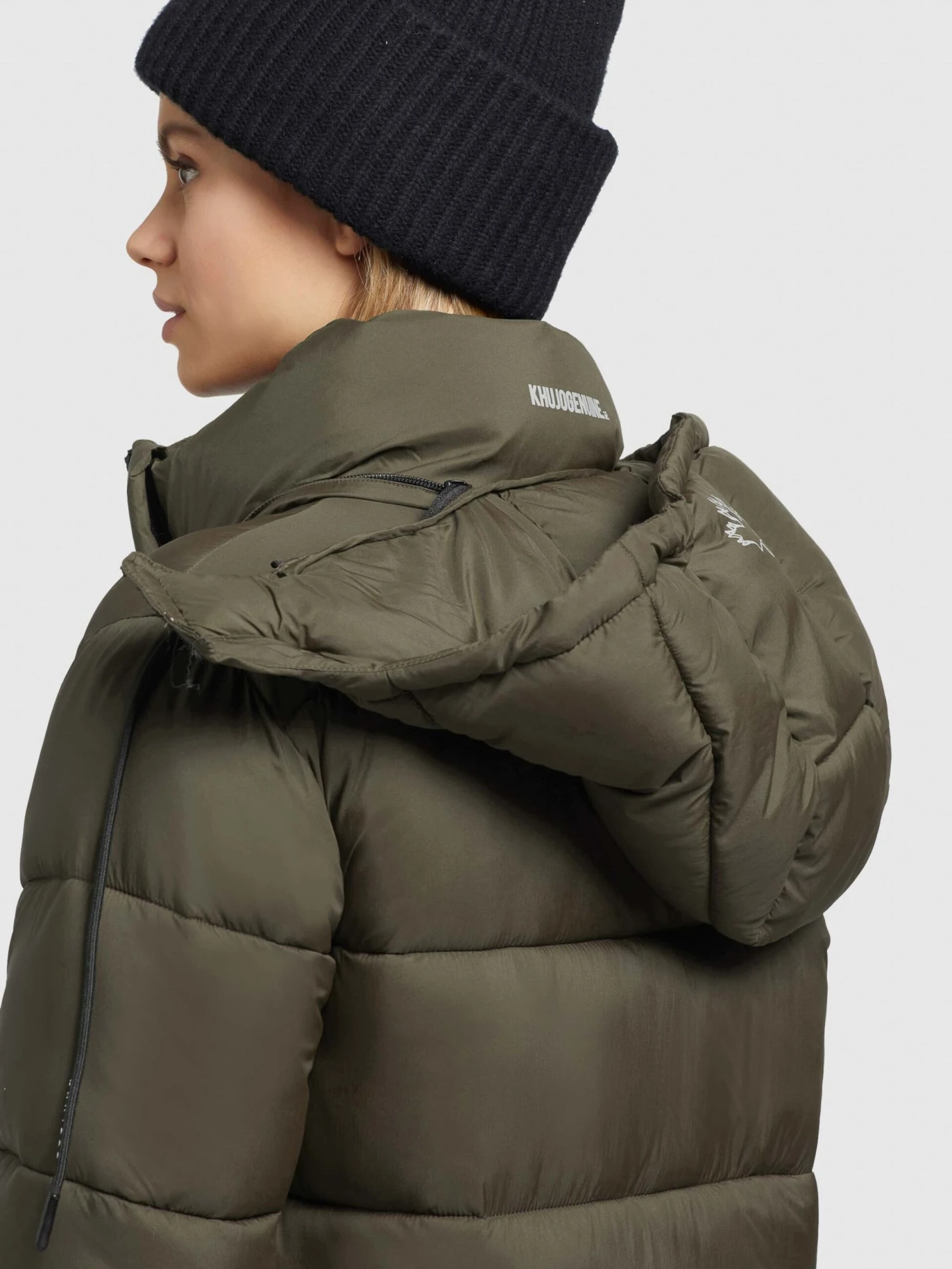 Khujo Wintermantels Wintermantel Julina Dames Kaki 10 Khujo Wintermantels Wintermantel Julina Dames Kaki - Afbeelding 8