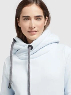 Khujo Hoodies Sweatshirt Karima Dames Lichtblauw -Khujo b1db301da257b7fbcd11e18c0eafb3e2