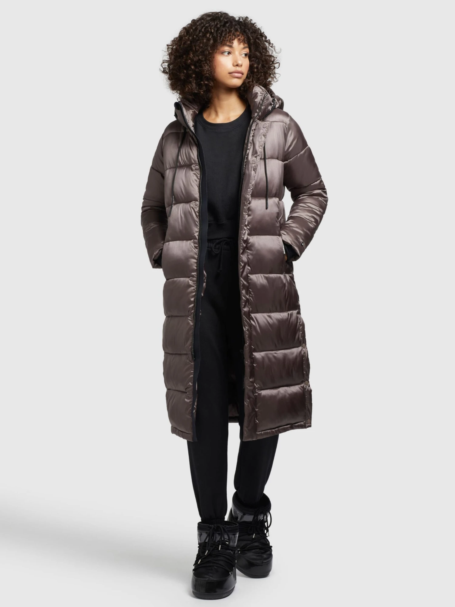 Khujo Wintermantels Wintermantel Julina Dames Taupe 8 Khujo Wintermantels Wintermantel Julina Dames Taupe - Afbeelding 6