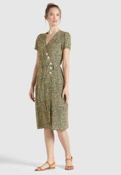 Khujo Blousejurken Blousejurk Porgy Dames Pasteelgeel / Zwart -Khujo b7d232081d1df21bd12acb2c75f57851