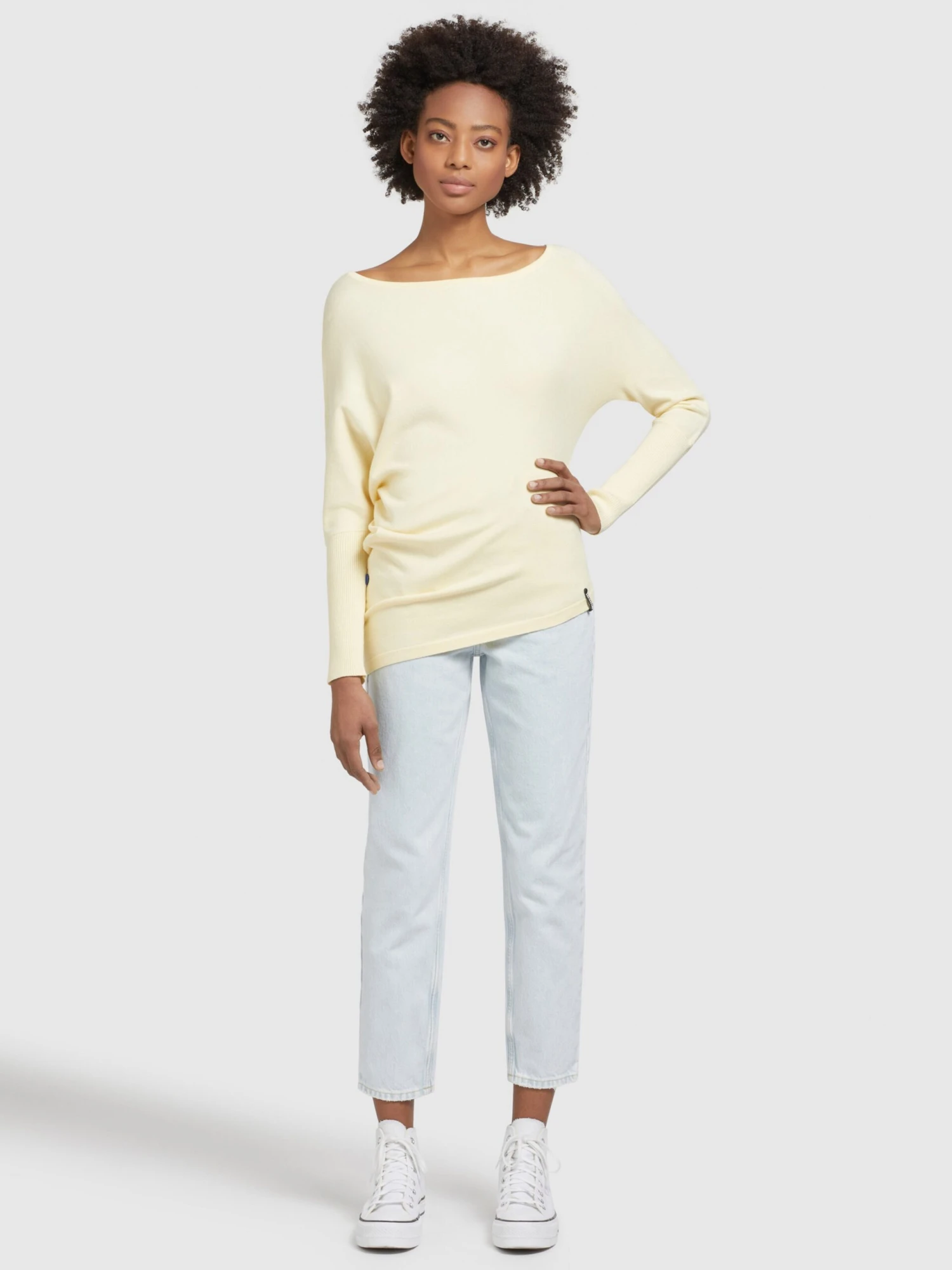 Khujo Fijngebreide Truien Trui Shea Dames Lichtgeel 5 Khujo Fijngebreide Truien Trui Shea Dames Lichtgeel - Afbeelding 3