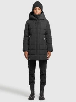 Khujo Korte Mantels Wintermantel Floyt Dames Zwart -Khujo c417875a20caf46f4bab215cf26ccb29