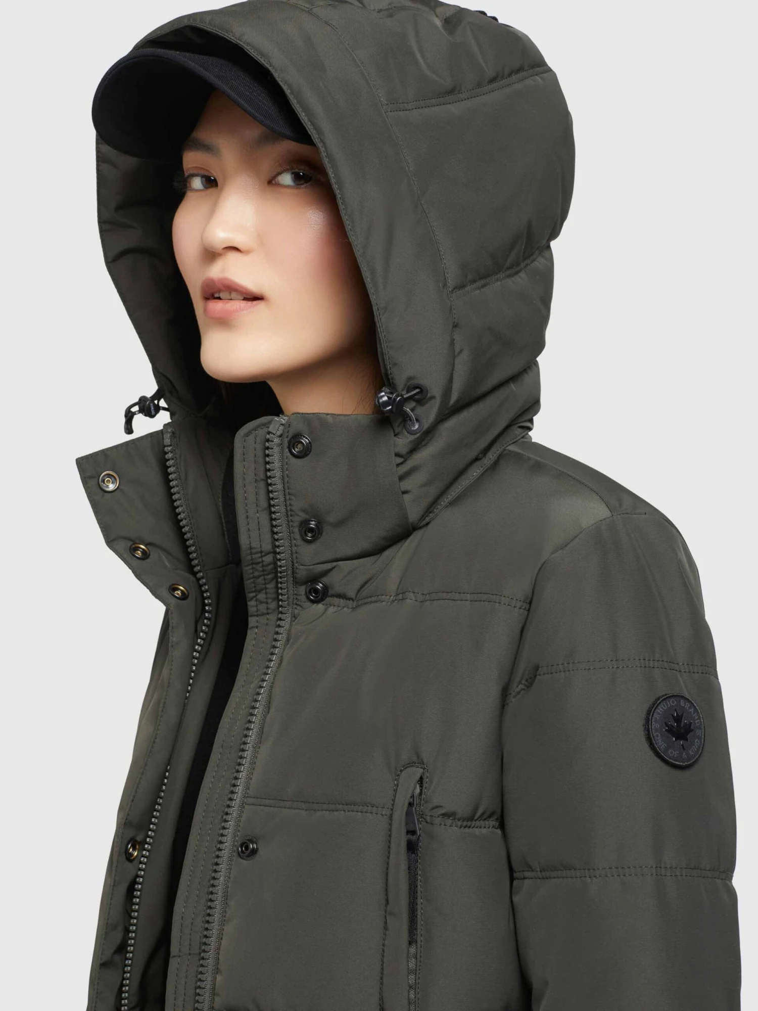 Khujo Wintermantels Wintermantel Kleo Dames Donkergroen 9 Khujo Wintermantels Wintermantel Kleo Dames Donkergroen - Afbeelding 7