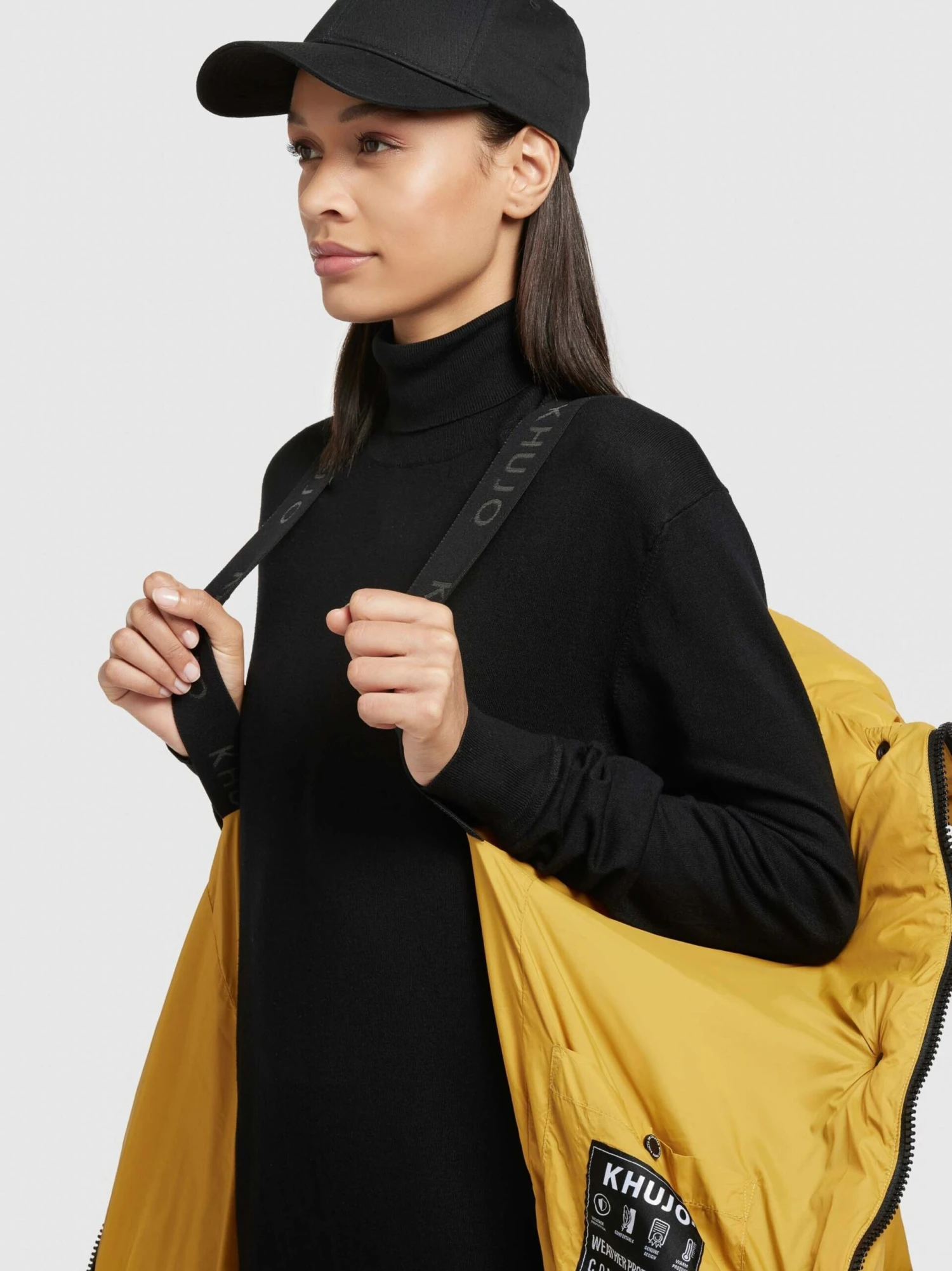 Khujo Wintermantels Wintermantel Dames Goudgeel 9 Khujo Wintermantels Wintermantel Dames Goudgeel - Afbeelding 7