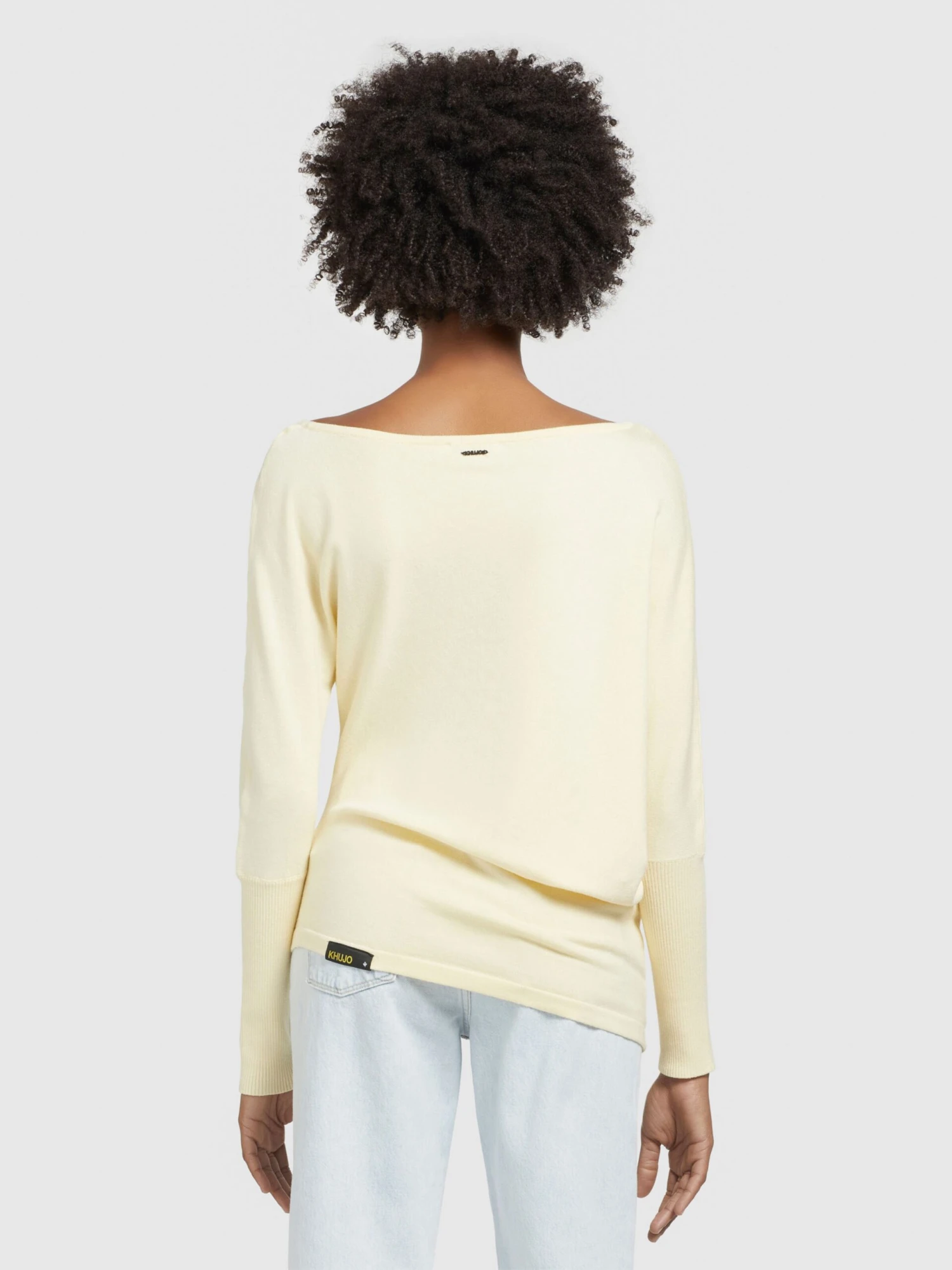 Khujo Fijngebreide Truien Trui Shea Dames Lichtgeel 6 Khujo Fijngebreide Truien Trui Shea Dames Lichtgeel - Afbeelding 4