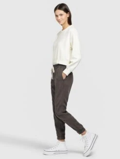 Khujo Pantalons Tapered Broek SANDI Dames Antraciet -Khujo c9ba3836cc7ca961e3e54ff0a4888d6c
