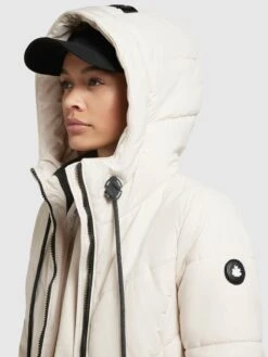 Khujo Wintermantels Wintermantel Aribay 3 Dames Offwhite -Khujo ce7a90024480ec214b68d3f1fcdcd271