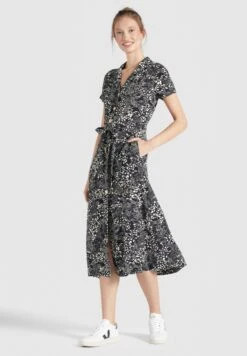 Khujo Blousejurken Blousejurk Goya Dames Zwart -Khujo cf81c46d4d12f82166d0fad553568cce