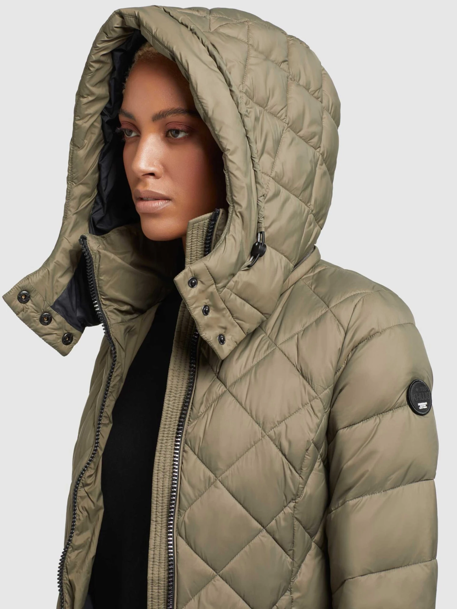 Khujo Tussenmantels Tussenmantel Aneth Dames Kaki 9 Khujo Tussenmantels Tussenmantel Aneth Dames Kaki - Afbeelding 7